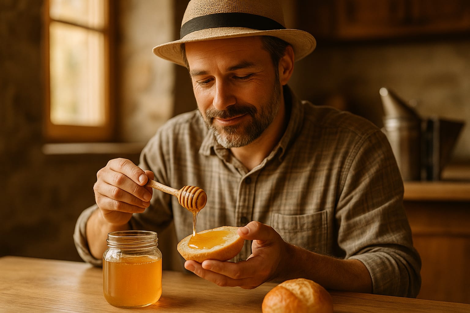 Imker mit Bienen — dein-Imker.de